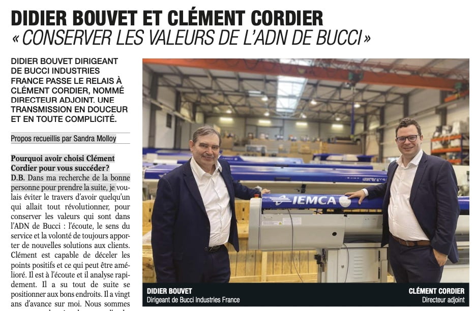 Didier Bouvet et Clément Cordier : conserver les valeurs de l'ADN de Bucci Industries - Eco Savoie Mt Blanc 3/22